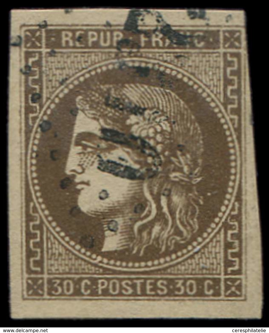 EMISSION DE BORDEAUX - 47   30c. Brun, Oblitéré GC, TB - 1870 Emisión De Bordeaux