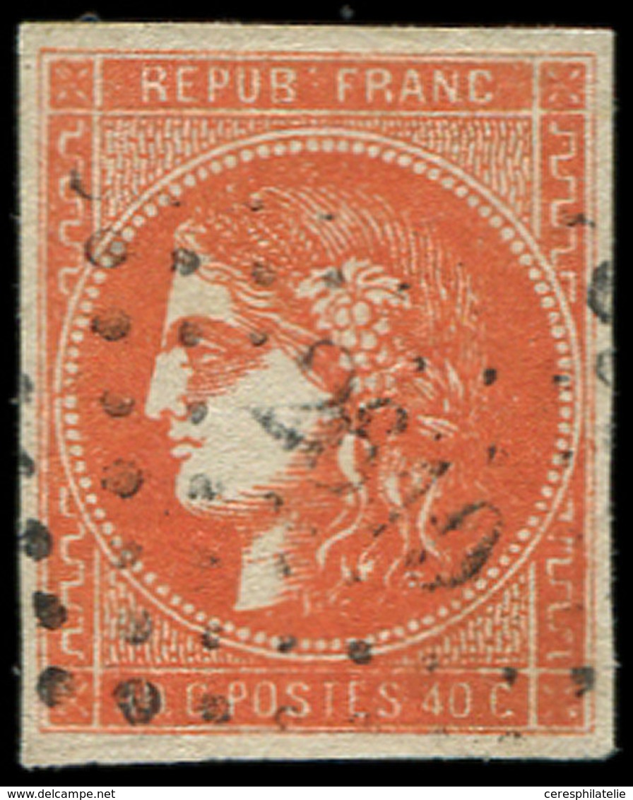 EMISSION DE BORDEAUX - 48e  40c. Orange Foncé, Obl. PC Du GC 2619, TTB - 1870 Emisión De Bordeaux