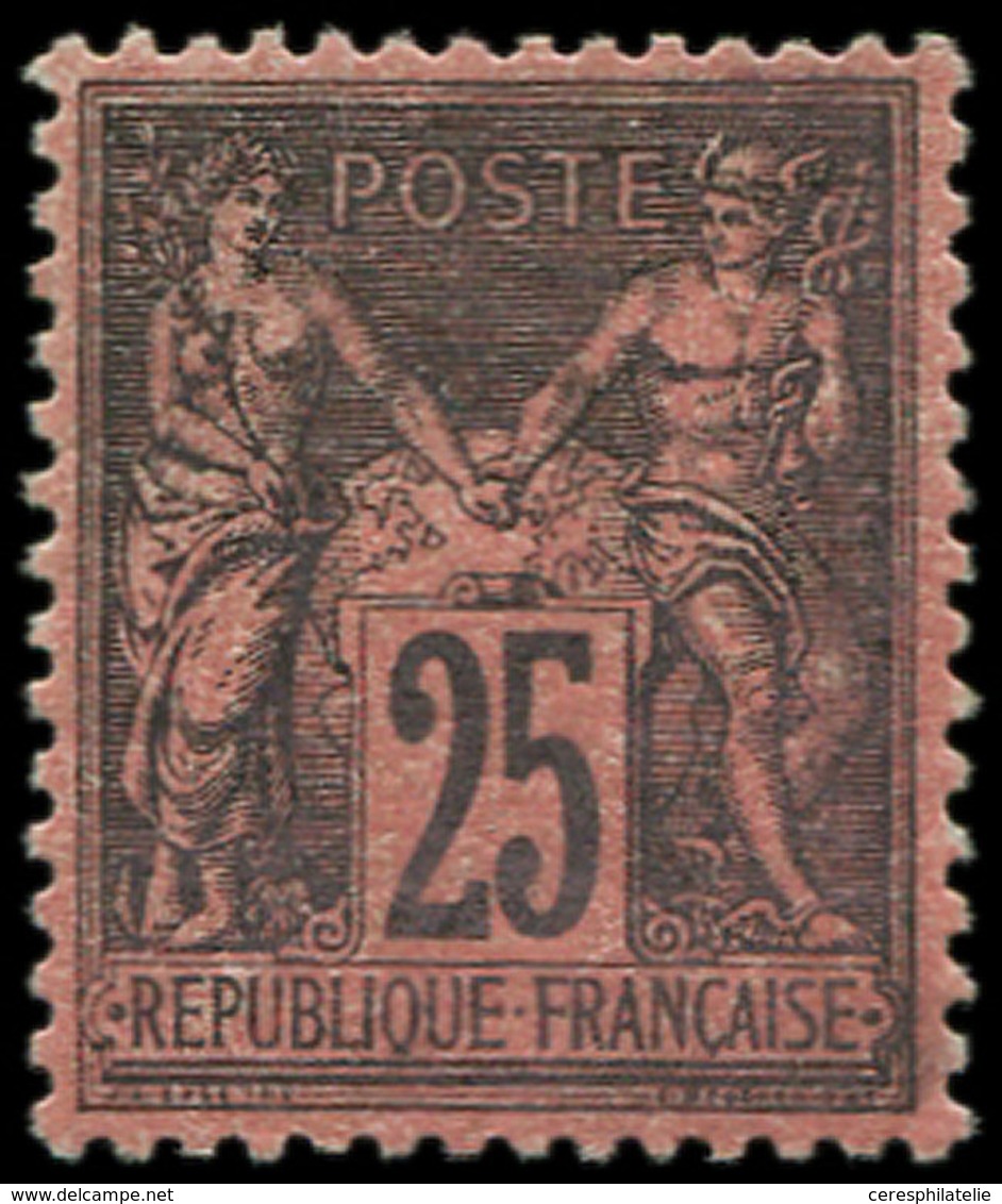 * TYPE SAGE - 91   25c. Noir Sur Rouge, Très Bien Centré, TB. C - 1876-1878 Sage (Type I)