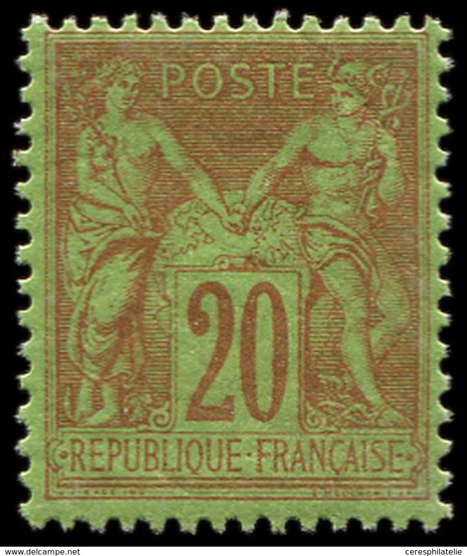 ** TYPE SAGE - 96   20c. Brique Sur Vert, TB - 1876-1878 Sage (Type I)