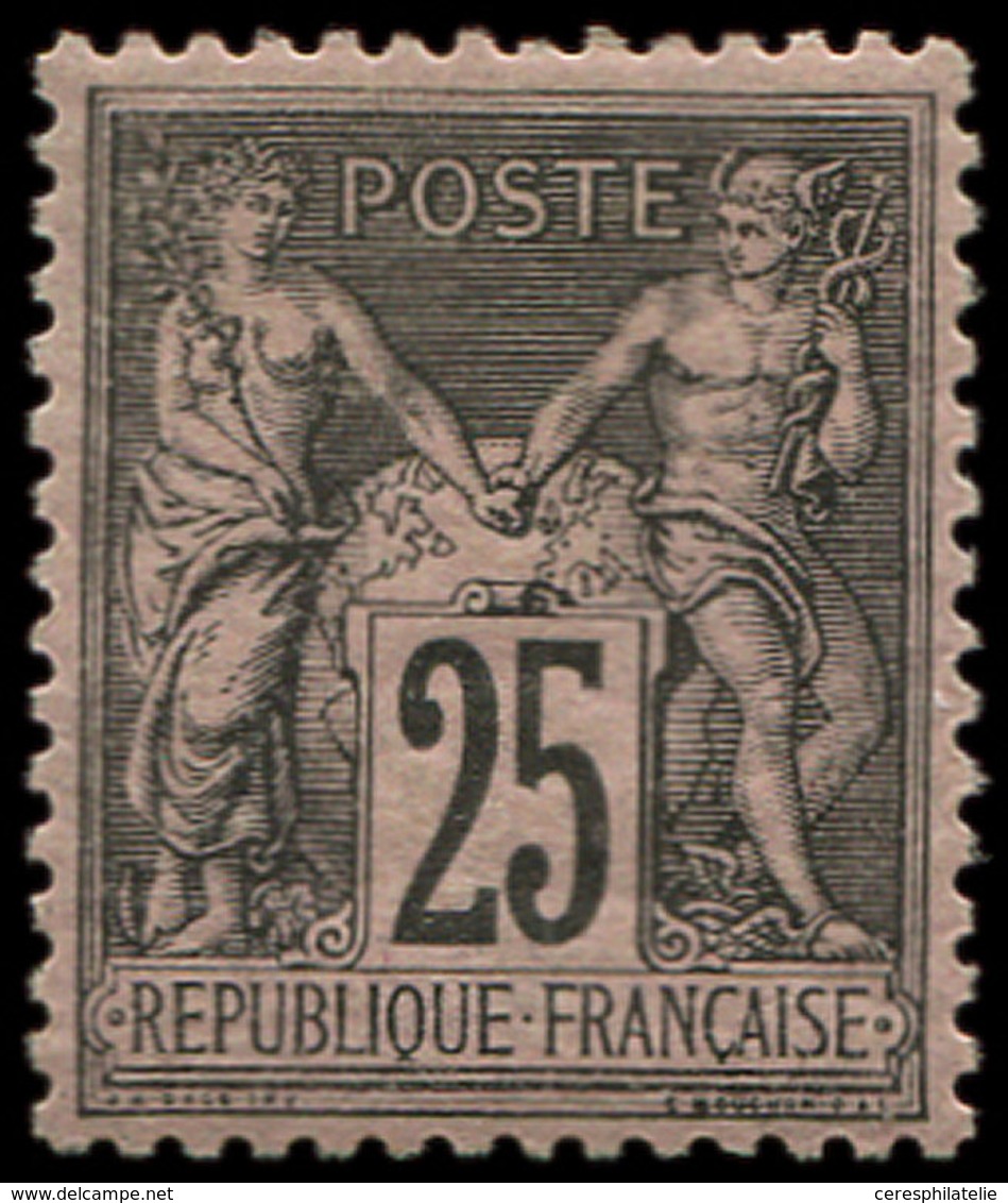 * TYPE SAGE - 97   25c. Noir Sur Rose, Bon Centrage, Frais Et TB - 1876-1878 Sage (Type I)
