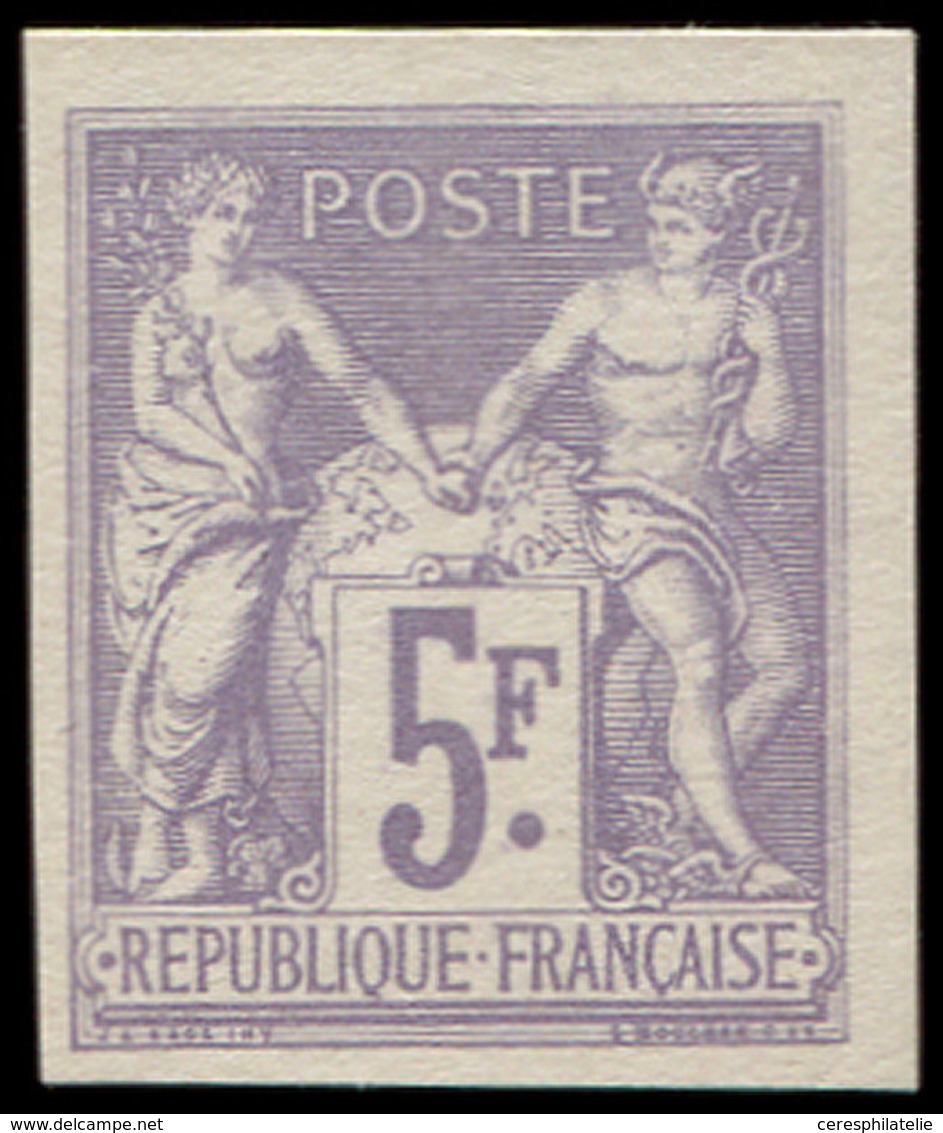 (*) TYPE SAGE - Emission Des Régents 95b   5f. Violet, TB. Br - 1876-1898 Sage (Type II)