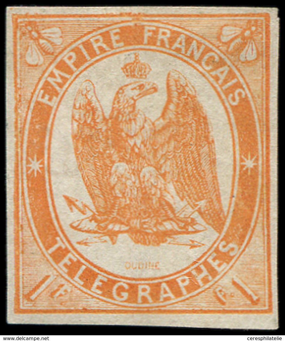 (*) TELEGRAPHE - Télégraphe 3 : 1f. Orange, Neuf Sans Gomme, TB - Telegraph And Telephone