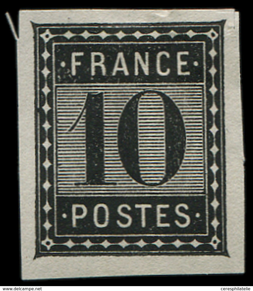 (*) ESSAIS -  1876 : 10c. Noir, Essai Pour L'Imprimerie Nationale, TB - Autres & Non Classés