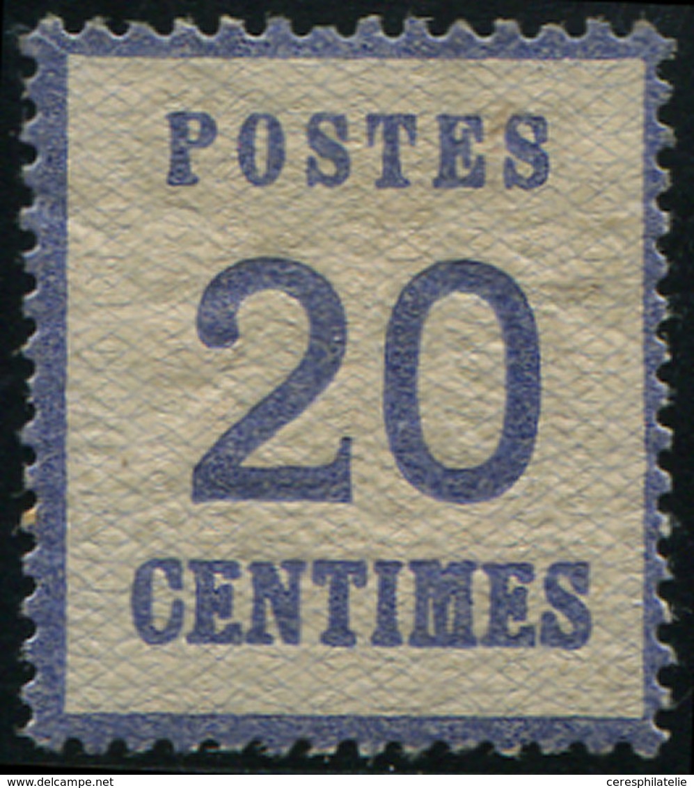 * ALSACE-LORRAINE - 6   20c. Bleu, TB - Autres & Non Classés