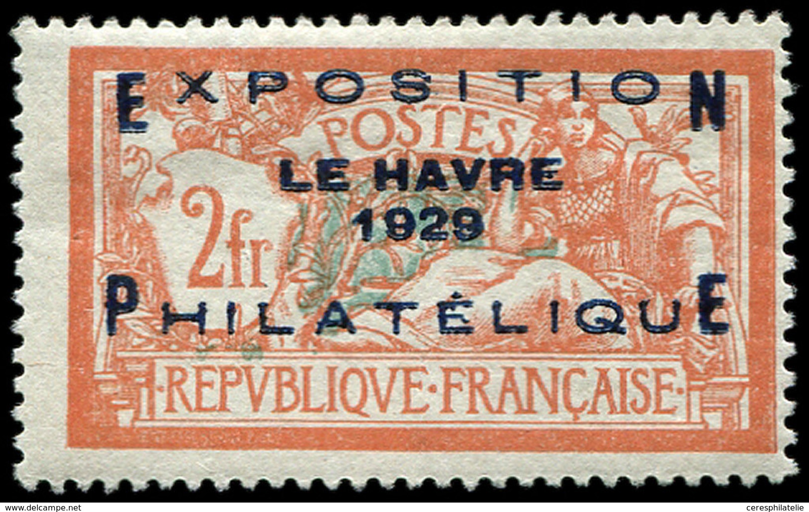 ** EMISSIONS DU XXème SIECLE - 257A  Expo Le Havre, 2f. Orange Et Vert-bleu, TB - Unused Stamps