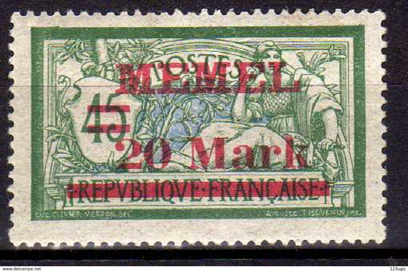 Memel 1921 Mi 39 II * [260819VII] - Memelgebiet 1923