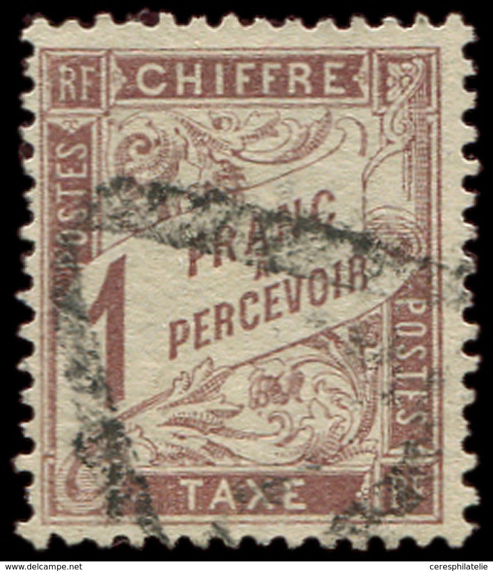 TAXE - 25   1f. Marron, Oblitéré, TB - 1859-1959 Lettres & Documents