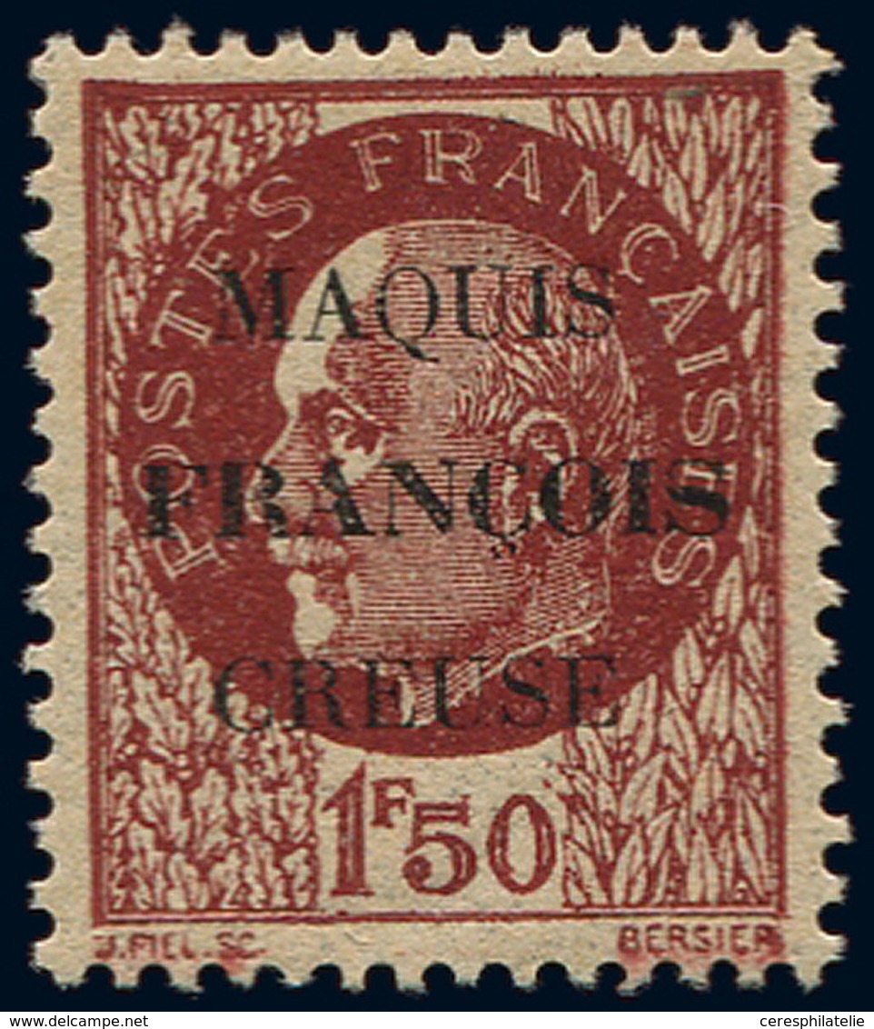 ** TIMBRES DE LIBERATION - MAQUIS FRANCOIS 1 : 1f50 Brun-rouge, TB - Liberation