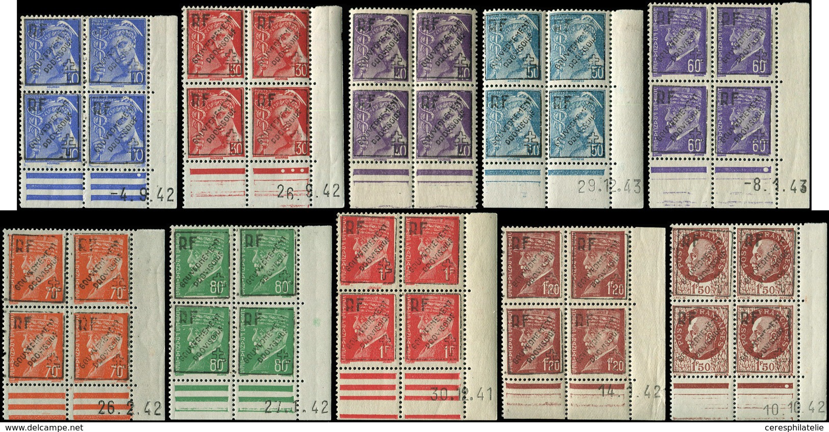 ** TIMBRES DE LIBERATION - MARSEILLE 42/51 : La Série En BLOCS De 4 CD, TB - Liberation