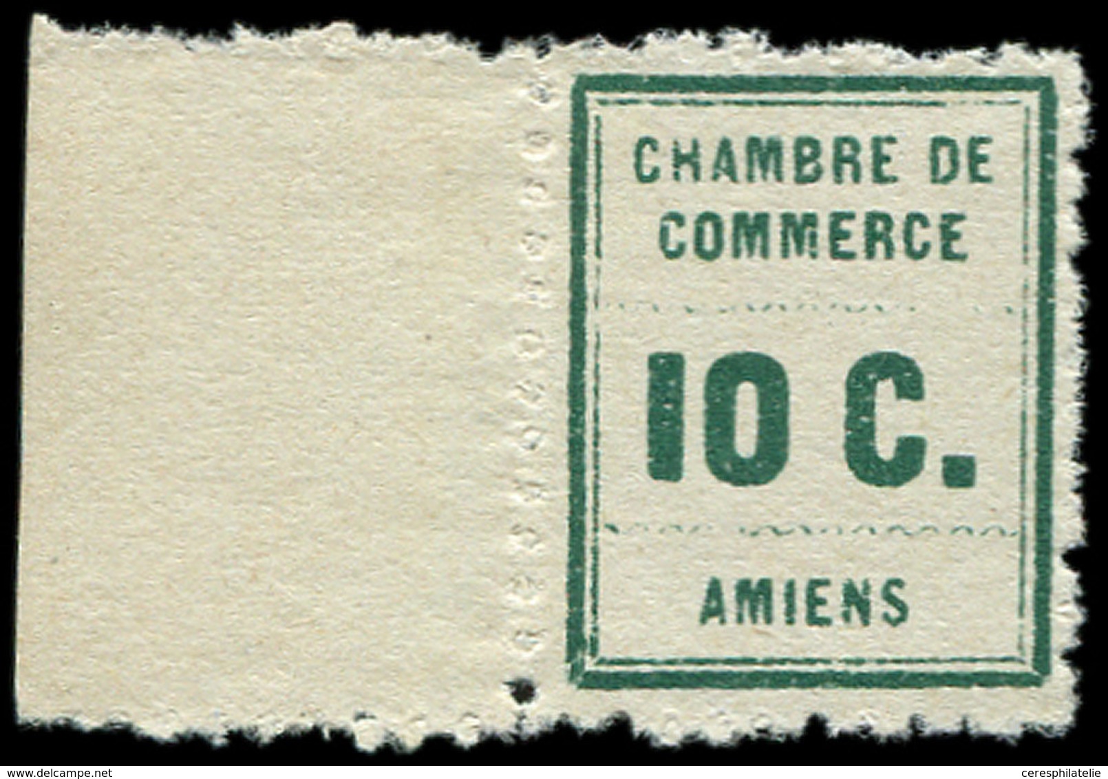 ** Spécialités Diverses - TIMBRES DE GREVE, AMIENS 1 : 10c. Vert Et Outremer, SANS Teinte De Fond, Bdf, TB - Other & Unclassified