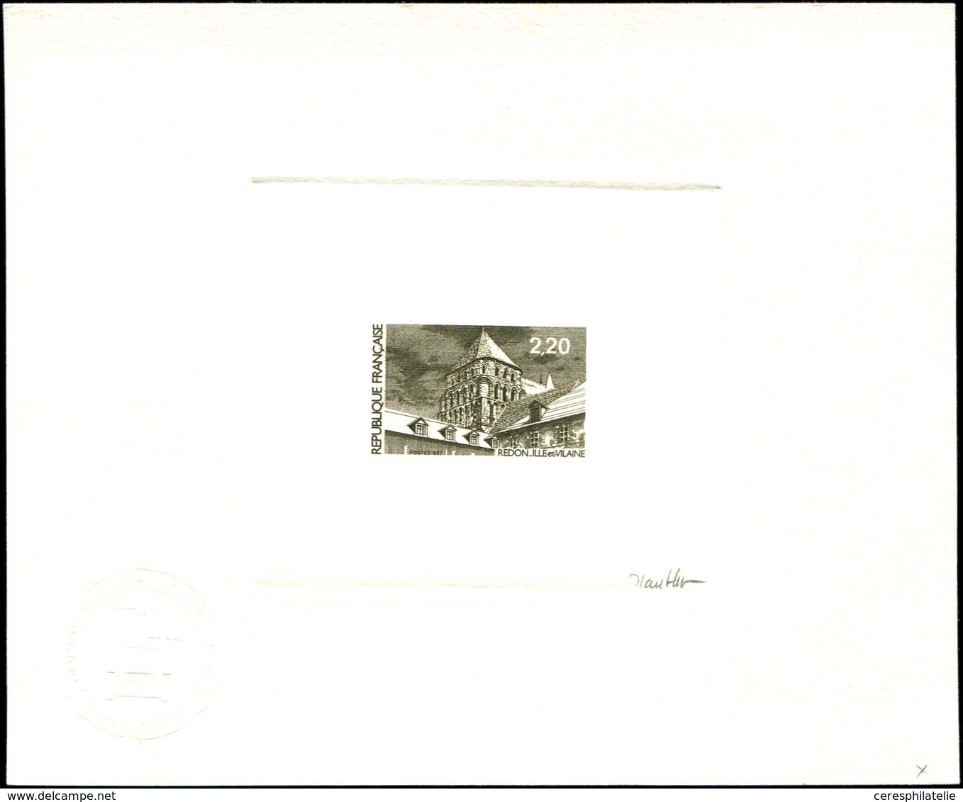 EPREUVES D'ARTISTES ET D'ATELIER - 2462   Redon, épreuve D'artiste En Brun Noir, Signée, TB - Epreuves D'artistes