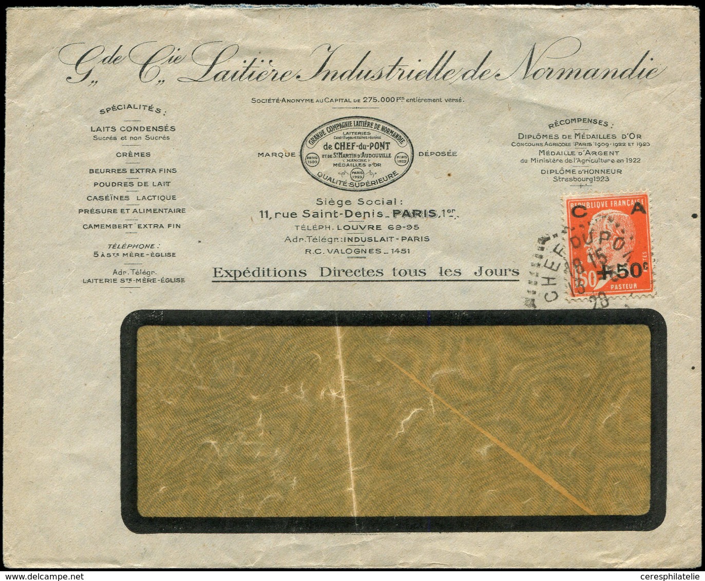 Let LETTRES DU XXe SIECLE - N°248 13/3/28 S. Env. Ciale, TB - Covers & Documents