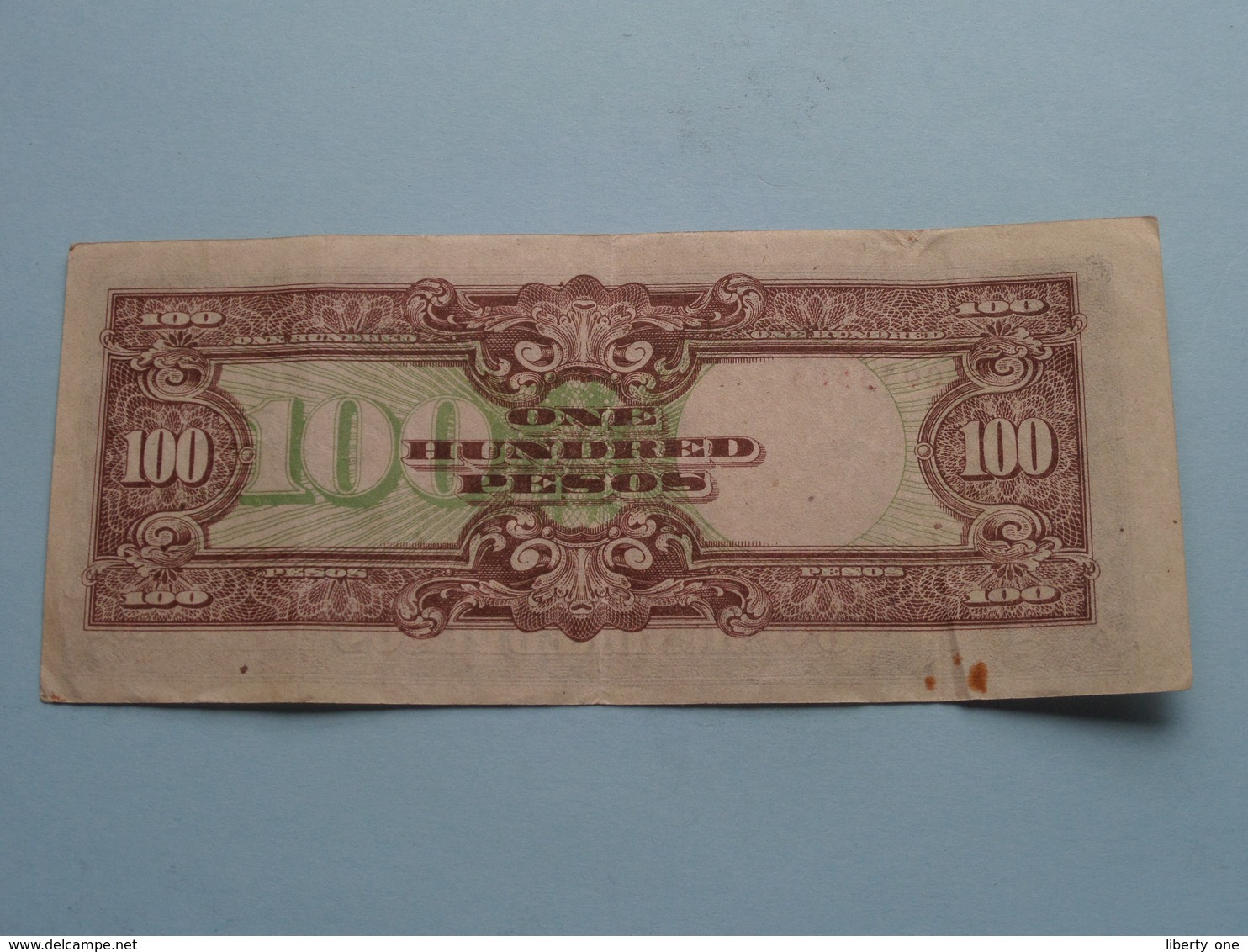 ONE Hundred PESOS 100 ( 0033563 ) The JAPANESE Government ( For Grade, Please See Photo ) ! - Japan