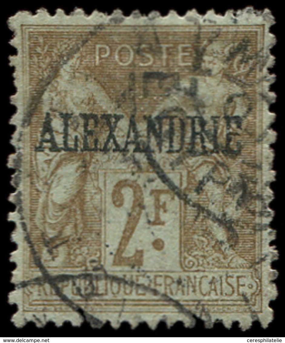 ALEXANDRIE 17 : 2f. Bistre Sur Azuré, Obl., TB - Autres & Non Classés