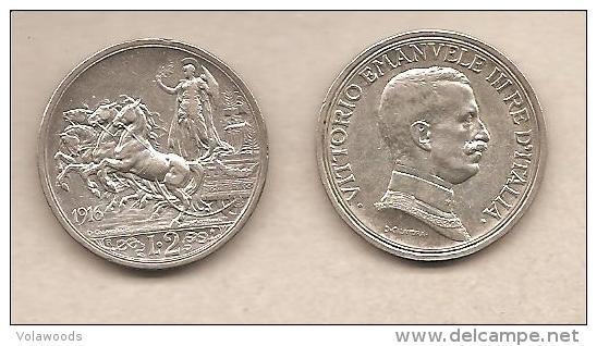 Italia - Moneta Circolata Da 2 Lire "Quadriga Briosa - 1916 * S - 1900-1946 : Vittorio Emanuele III & Umberto II