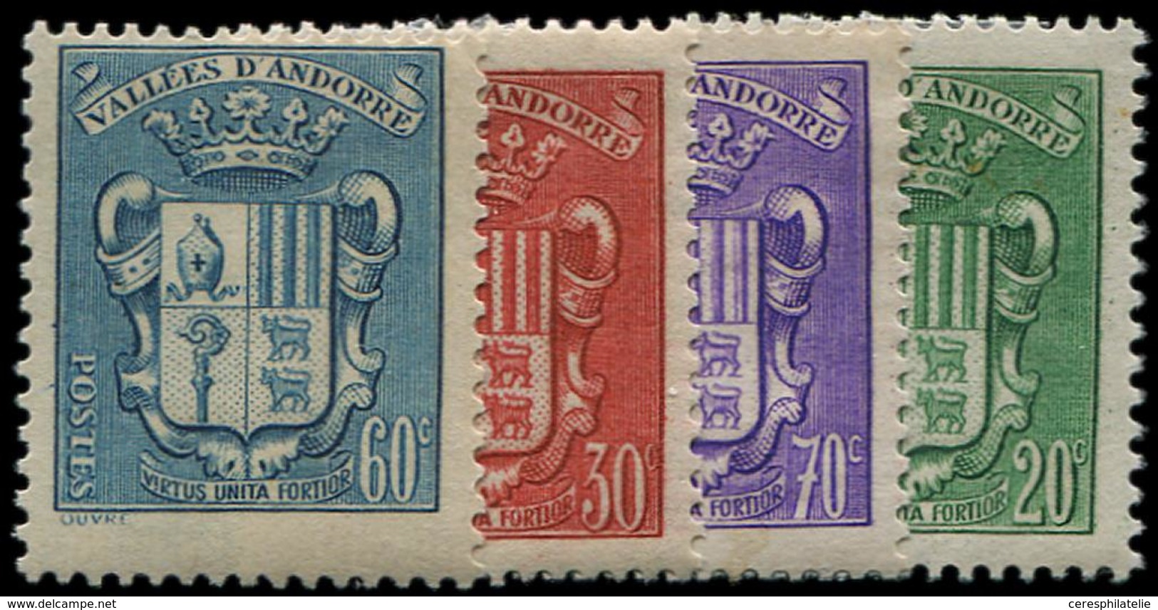 * ANDORRE 47/60 : Série Armoiries, TB - Unused Stamps