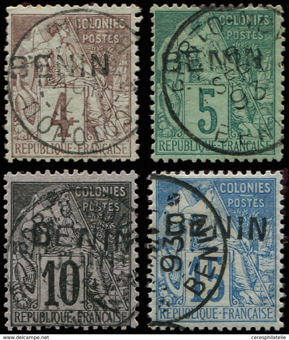 BENIN 3/6 : 4c., 5c., 10c. Et 15c. De 1892, Obl., TB - Otros & Sin Clasificación