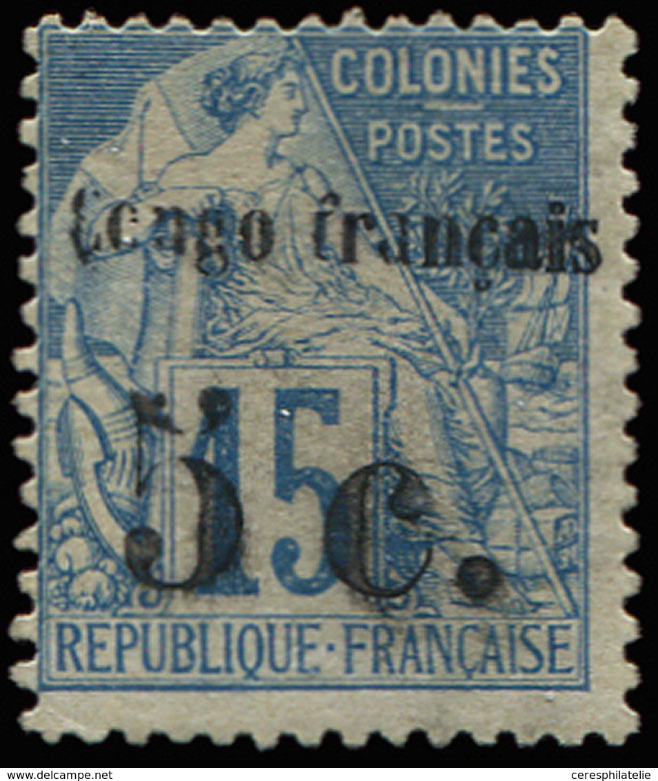 * CONGO 2 : 5c. Sur 15c. Bleu, TB. Br - Otros & Sin Clasificación