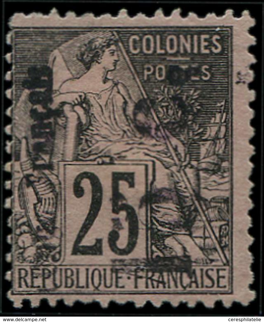 (*) CONGO 5b : 10c. Sur 25c. Noir Sur Rose, Surcharge Verticale, TB - Autres & Non Classés