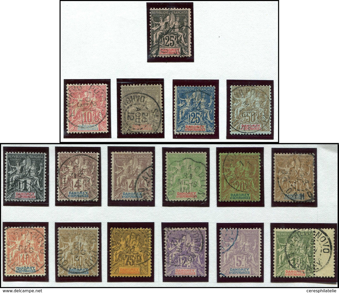 DAHOMEY 1, 2/5 Et 6/17 : Types Groupe De 1899-1905, Obl., TB - Other & Unclassified