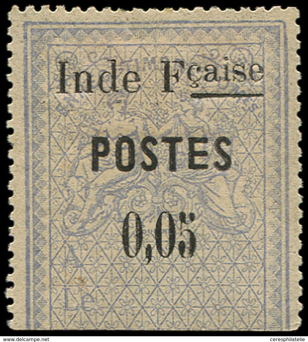 * INDE 24a : 0,05 Bleu, E LARGE, TB - Other & Unclassified