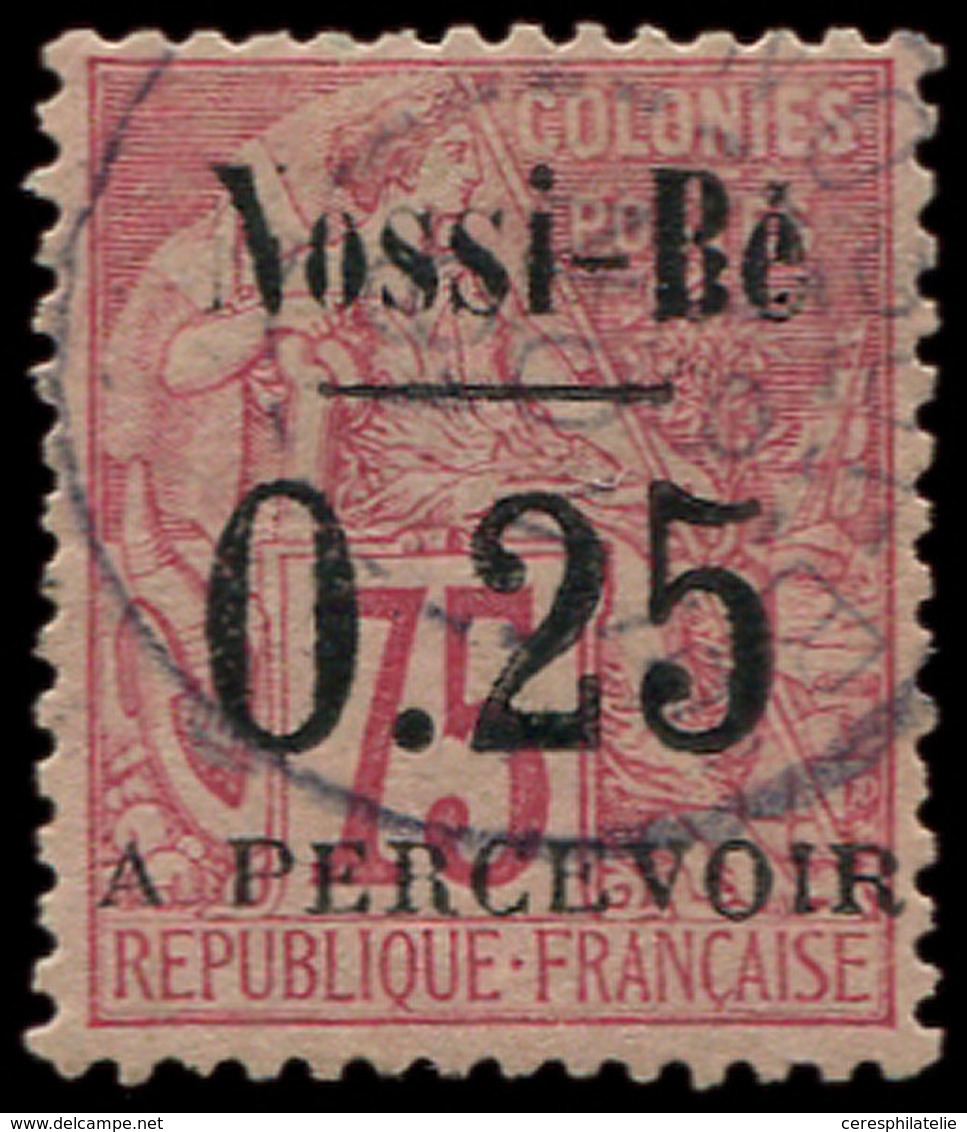 NOSSI-BE Taxe 17 : 0.25 Sur 75c. Rose, Obl., Bon Centrage, TB. M - Otros & Sin Clasificación