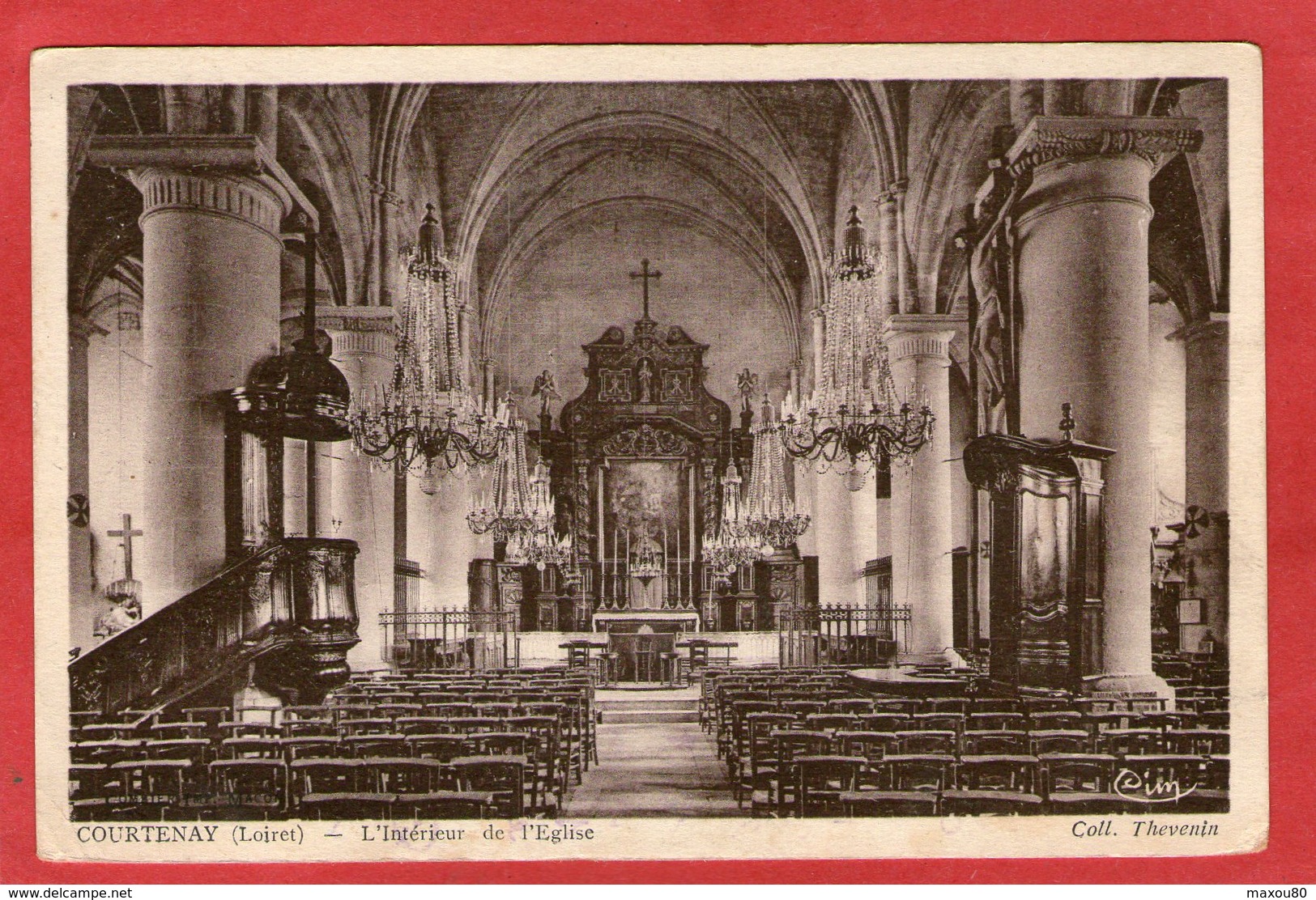 COURTENAY - L'Intérieur De L'Eglise - 1943 - - Courtenay