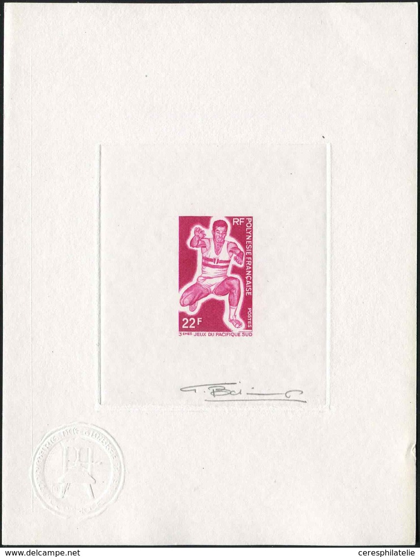 POLYNESIE FRANCAISE 69 : 22f. Sport, épreuve D'artiste En Lilas Rose, TB - Unused Stamps