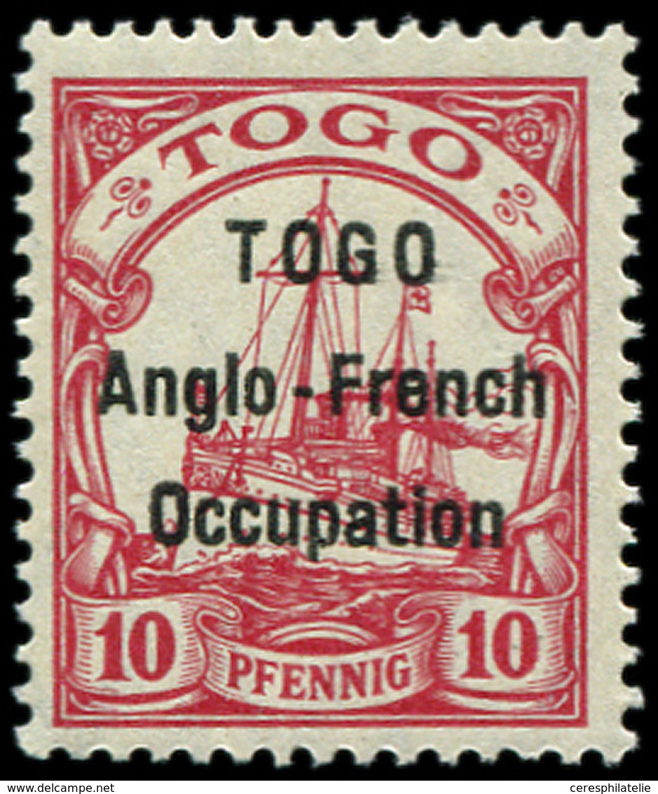 ** TOGO 34 : 10pf. Rouge, Surcharge T I, TB. C - Otros & Sin Clasificación