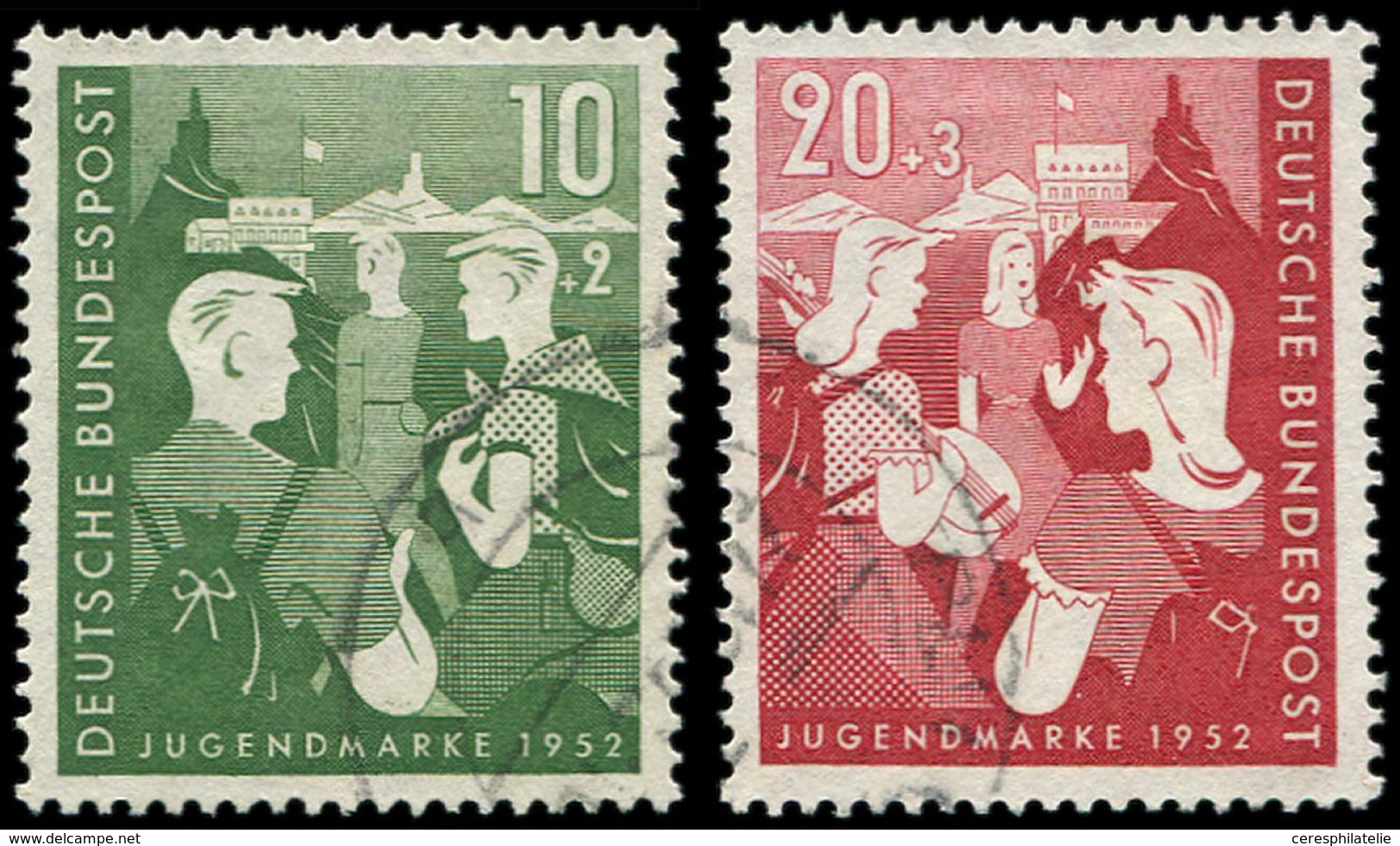 RFA 39/40 : Pro-Juventute, La Paire Obl., TB - Unused Stamps