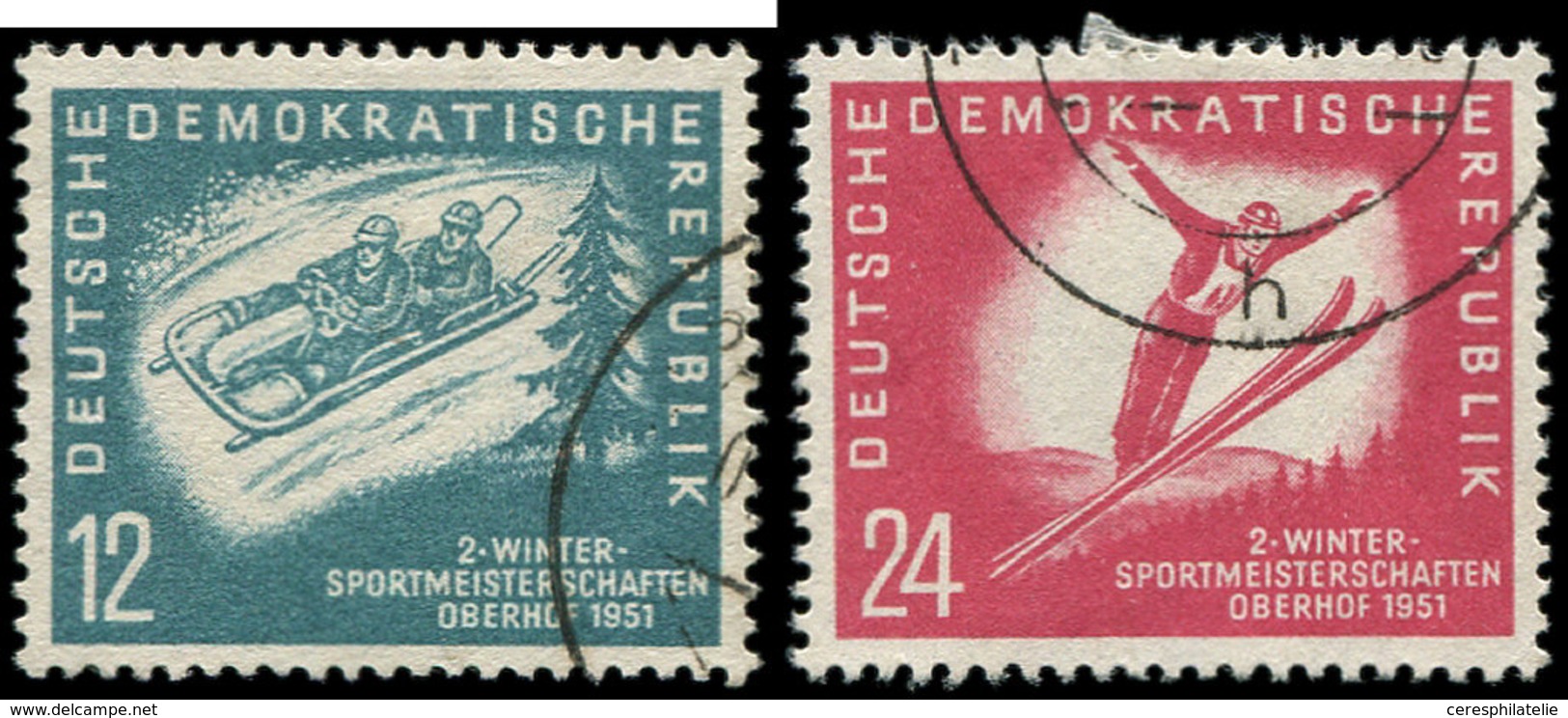 RDA 32/33 : Sports D'Hiver, La Série Obl., TB - Used Stamps