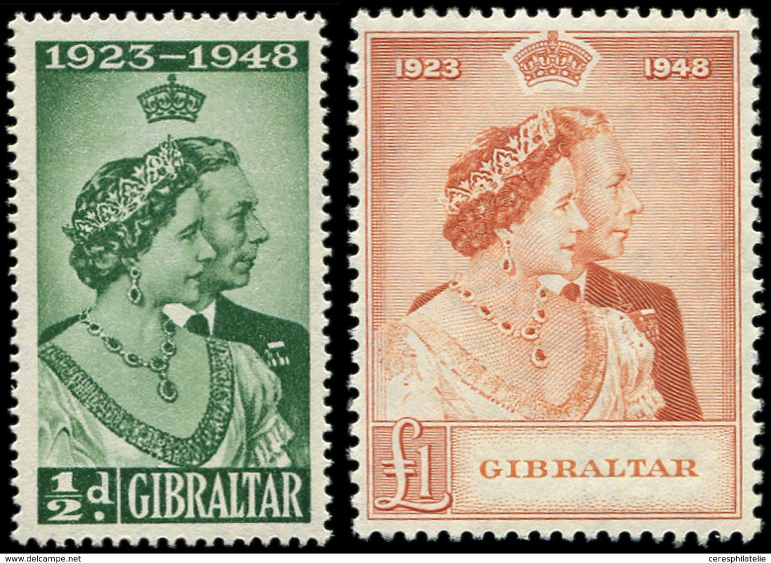 ** GIBRALTAR 119/20 : Noces D'argent, PAIRE, TB - Gibraltar