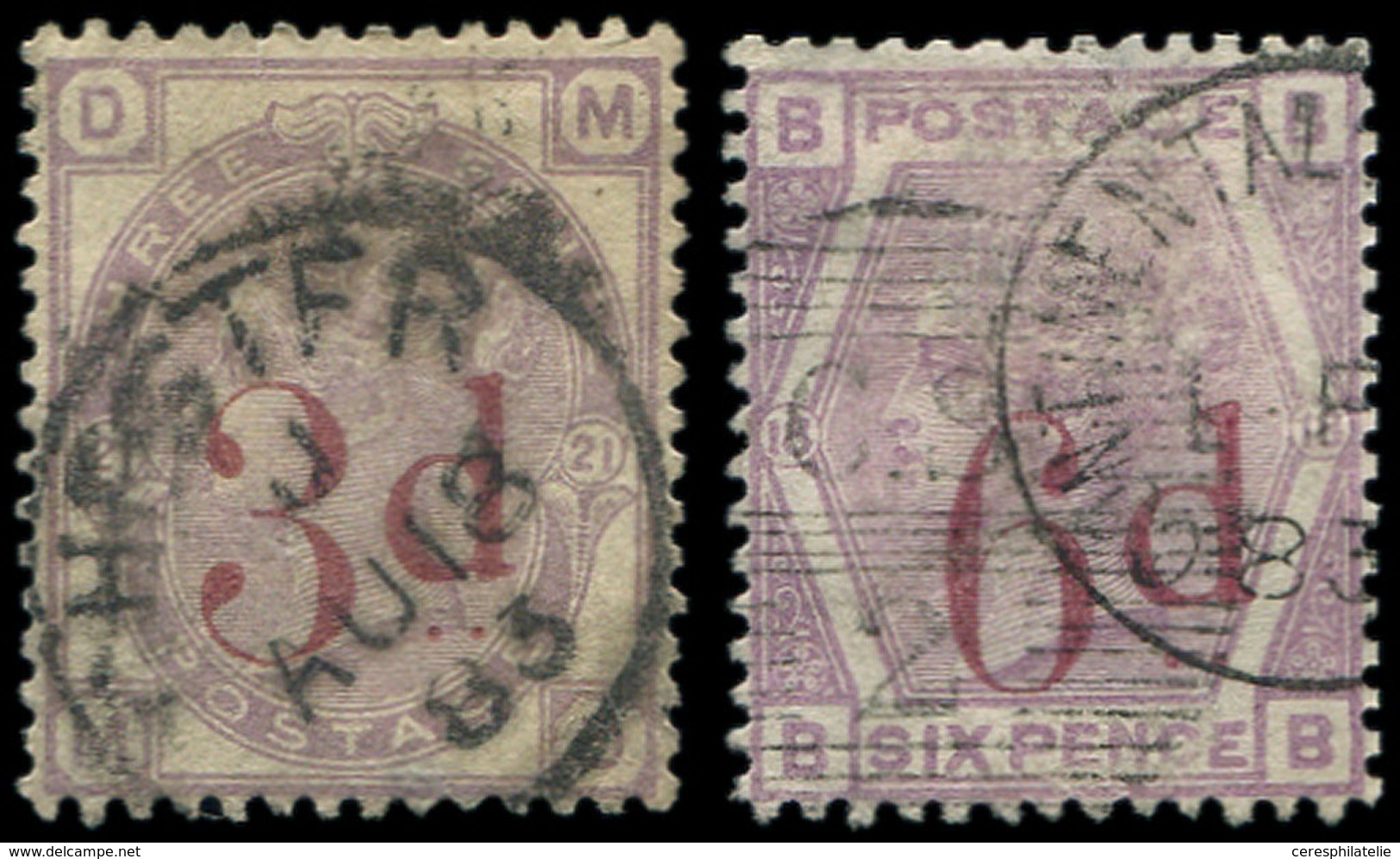 GRANDE BRETAGNE 74/75 : 3d. Sur 3p. Et 6d. Sur 6p., TB - Used Stamps