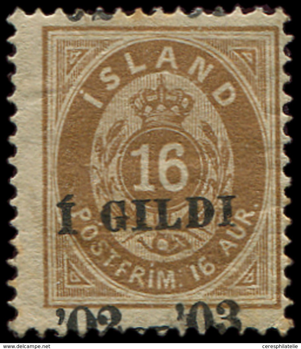 * ISLANDE 28B : 16a. Bistre, Dent. 14 X 13 1/2, TB - Neufs