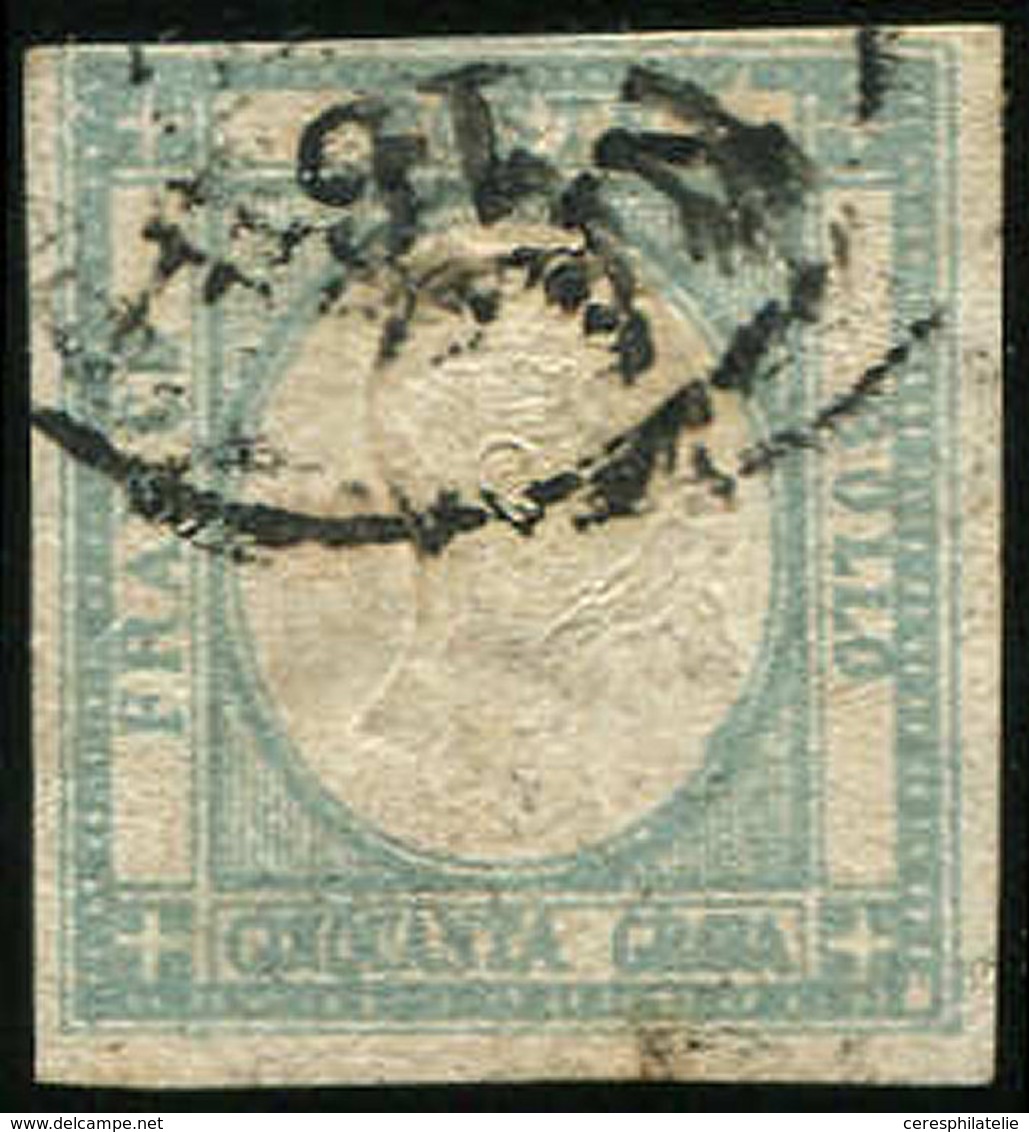 ITALIE (ANCIENS ETATS)17a : 50g. Gris-bleu, Obl., Clairs, Mais Beau D'aspect - Nápoles