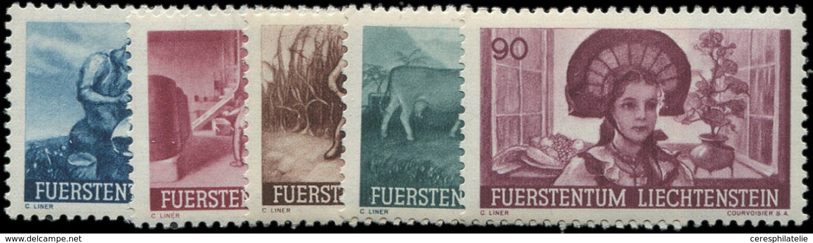 ** LIECHTENSTEIN 167/71 : Agriculture, La Série, TB - Unused Stamps