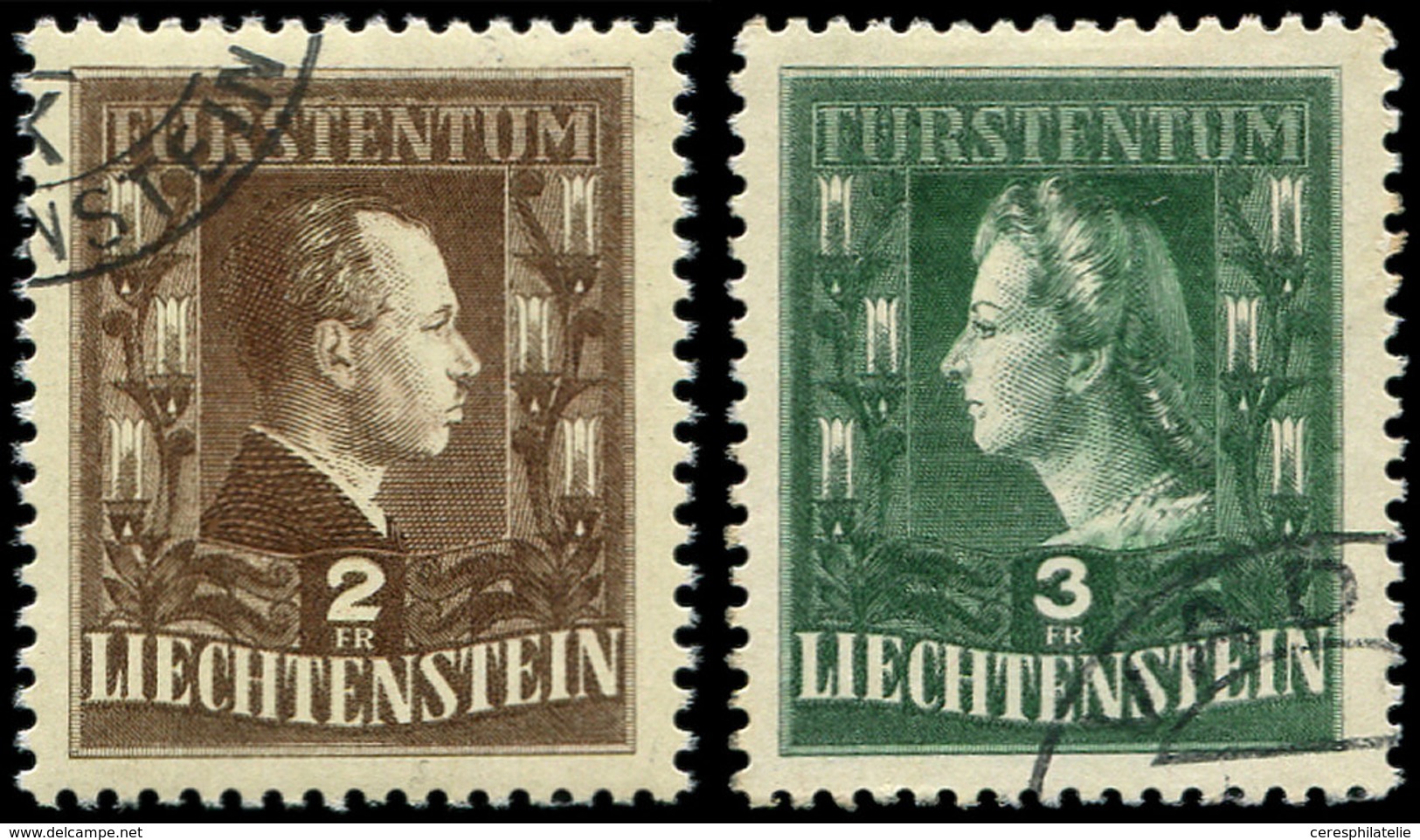 LIECHTENSTEIN 213/14 : La Paire Obl., TB - Unused Stamps