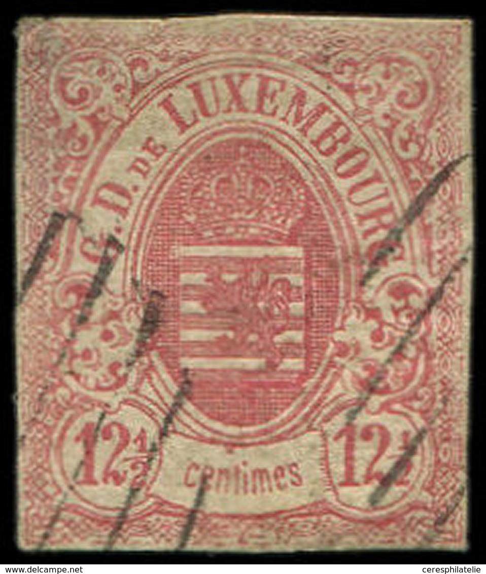 LUXEMBOURG 7 : 12 1/2 Rose, Obl., TB - 1859-1880 Armarios