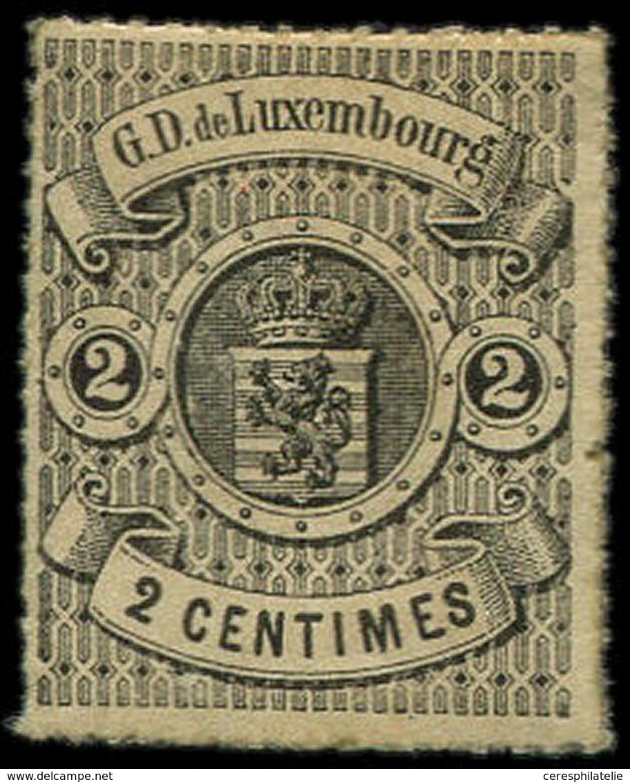 * LUXEMBOURG 13 : 2c. Noir, Percé En Lignes, TB - 1859-1880 Armoiries