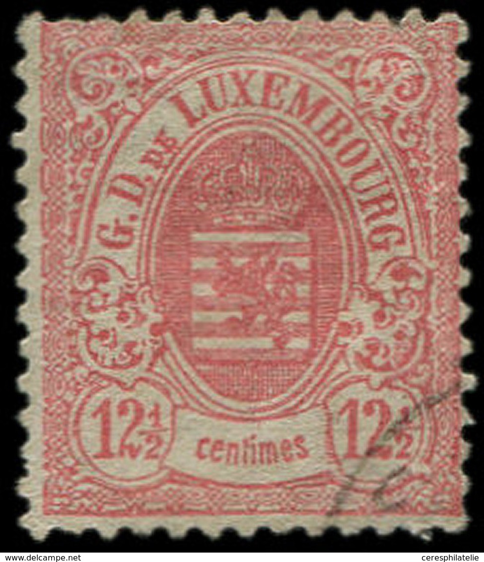 LUXEMBOURG 31 : 12 1/2 Rose, Obl., TB - 1859-1880 Coat Of Arms