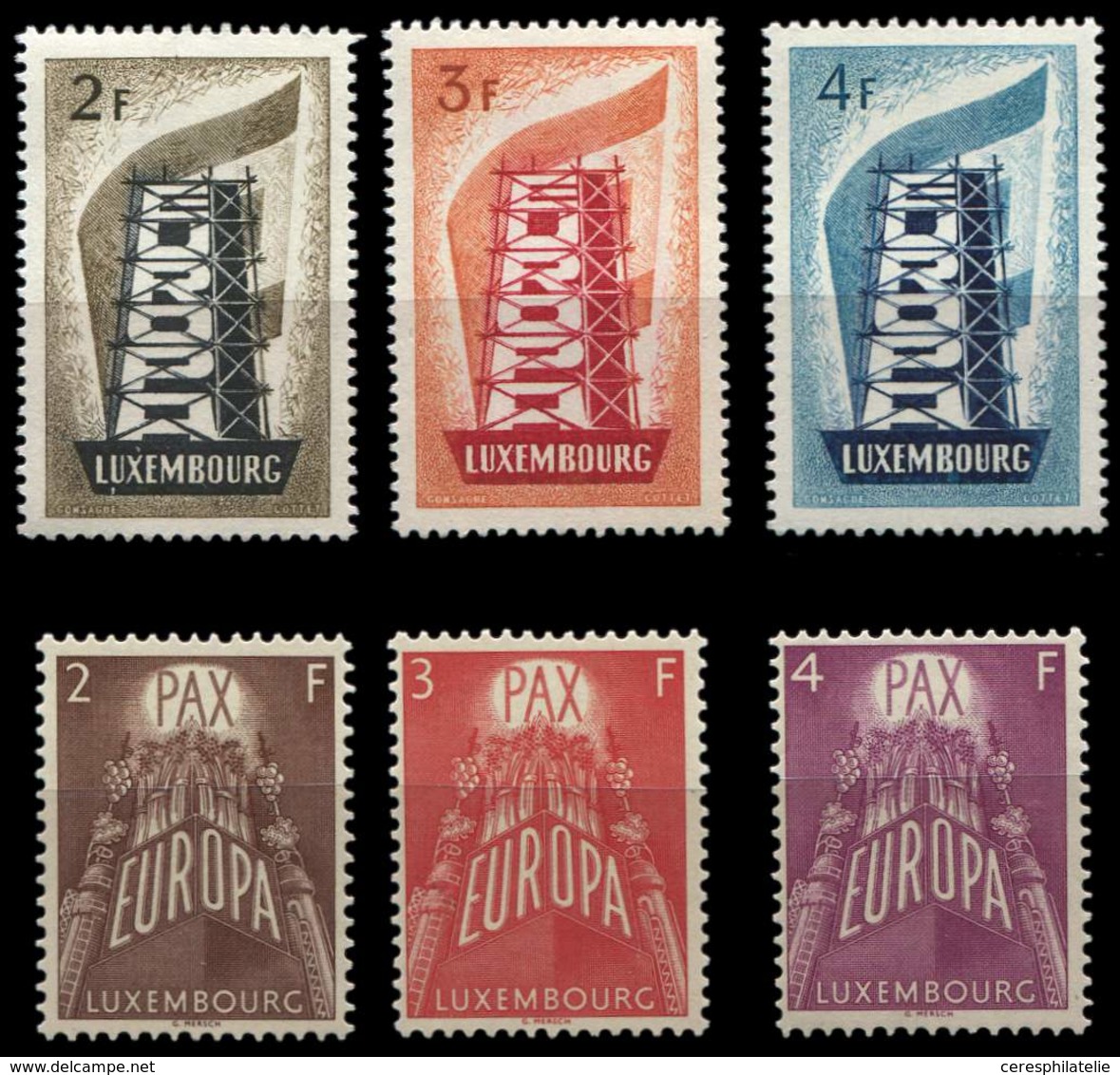 ** LUXEMBOURG 514/16 Et 531/33 : Europa 1956/57, TB - 1859-1880 Armoiries