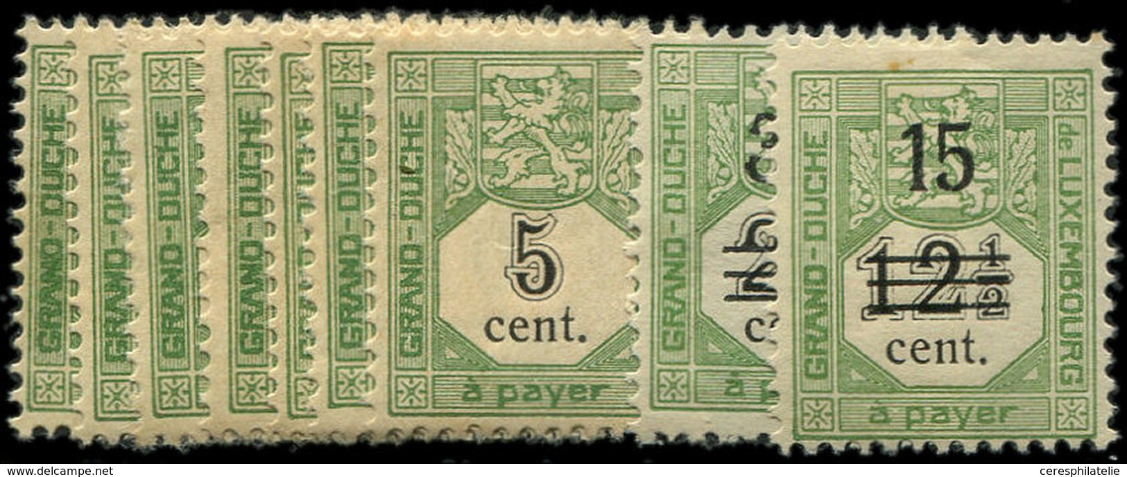 * LUXEMBOURG Taxe 1/7 Et 8/9 : TB - Postage Due