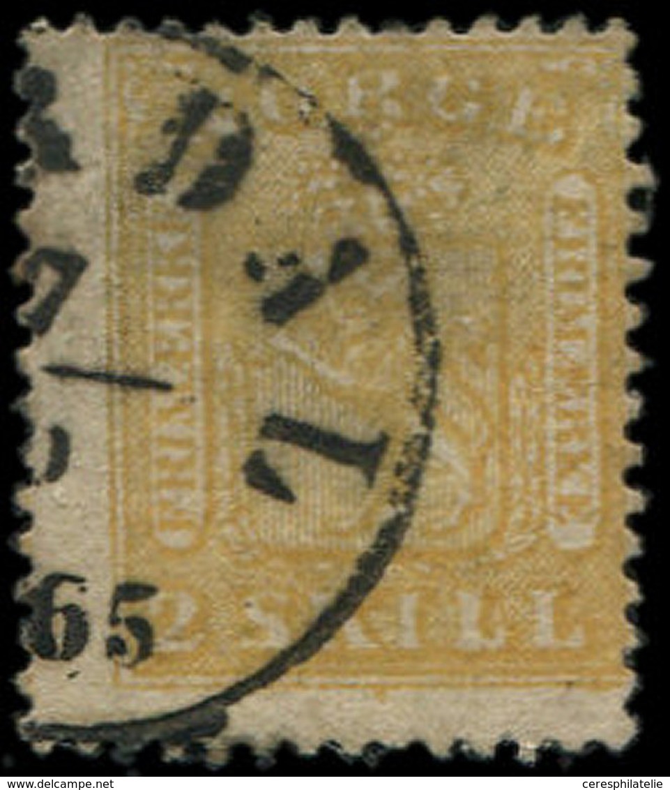 NORVEGE 6 : 2s. Jaune, Obl., TB - Used Stamps