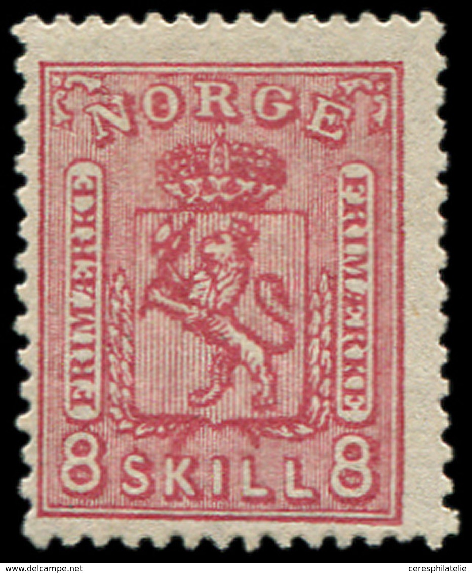 * NORVEGE 15 : 8s. Rose, TB. S - Used Stamps