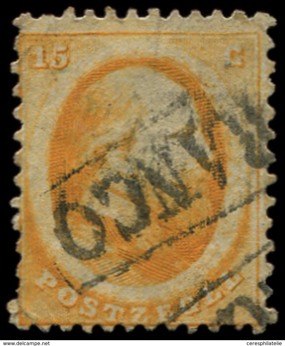 PAYS-BAS 6 : 15c. Orange, Obl., TB - Used Stamps