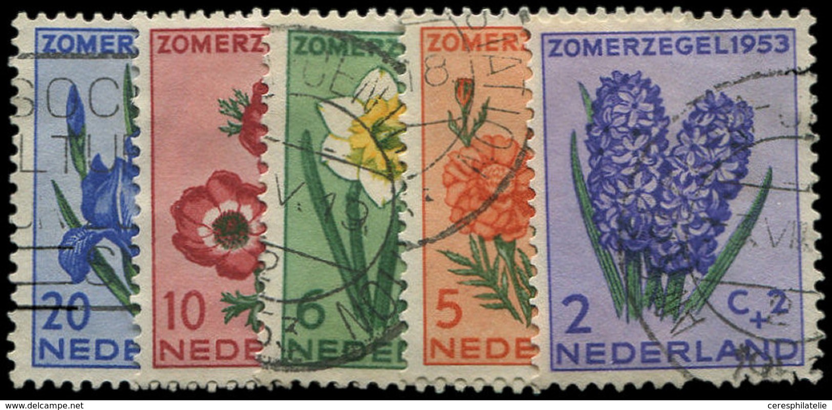 * PAYS-BAS 590/94 : Fleurs, La Série Obl., TB - Used Stamps