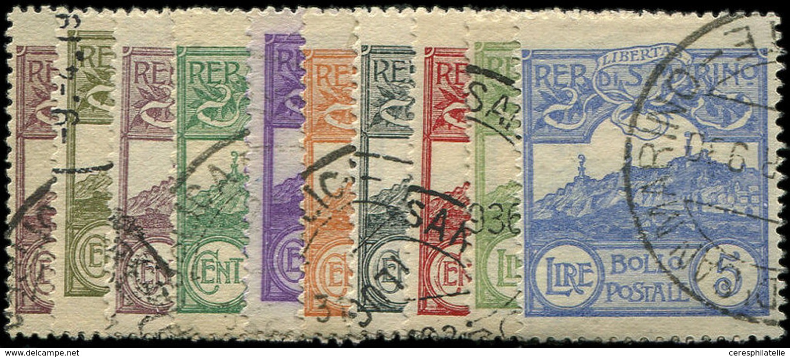 SAINT MARIN 106/17 : La Série Obl., TB - Unused Stamps