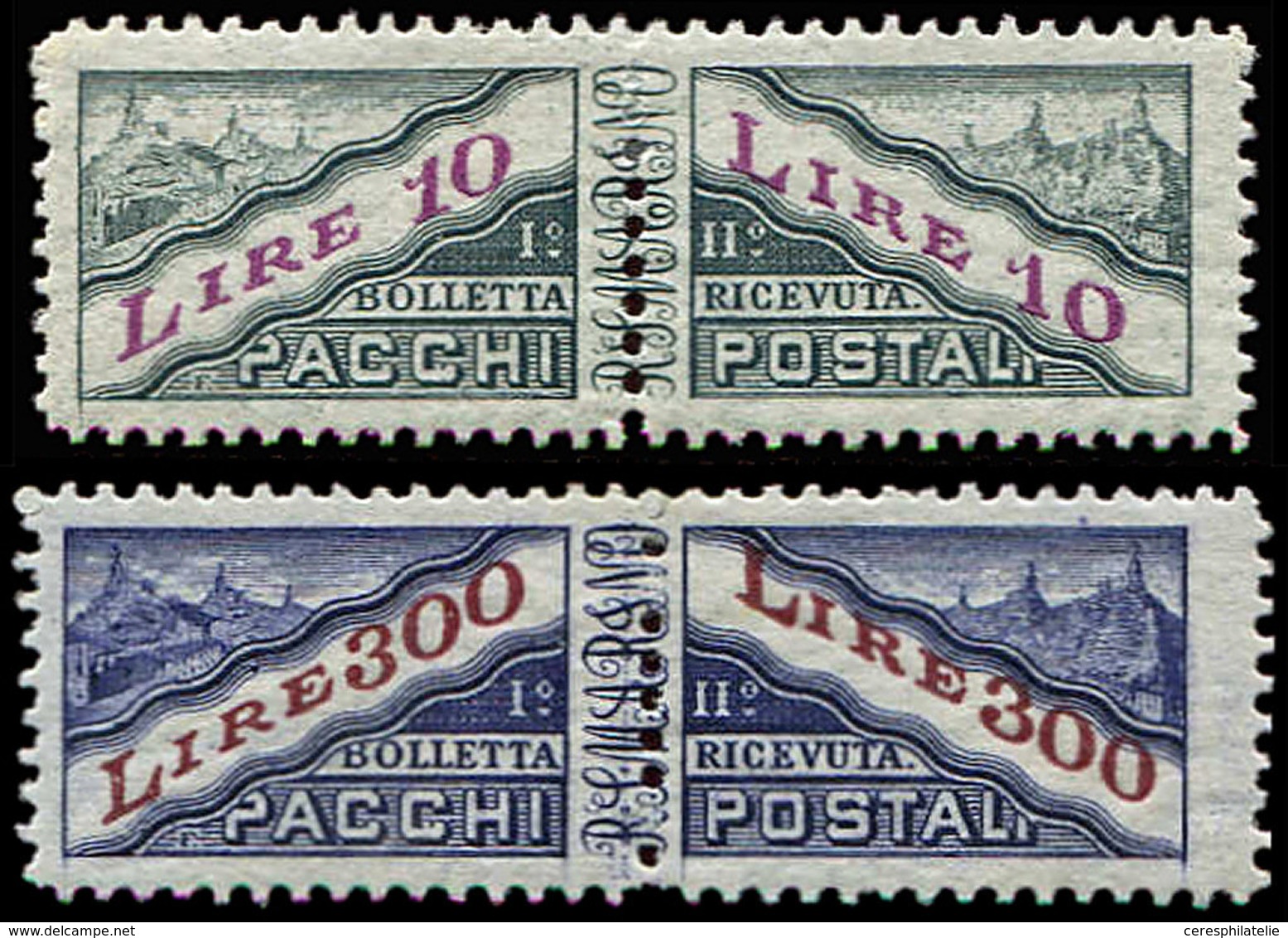 * SAINT MARIN Colis Px 35/36 : 10l. Et 300l., TB - Parcel Post Stamps