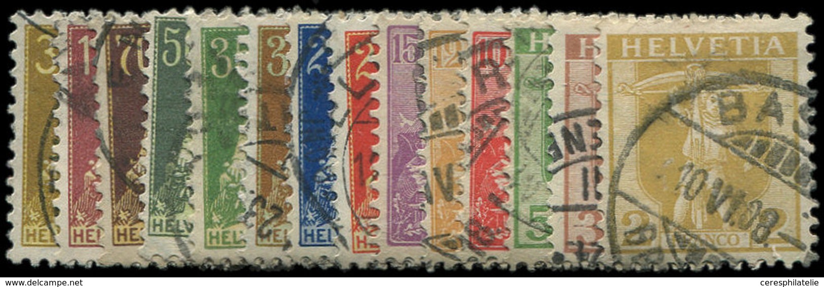 SUISSE 113/27 : La Série, Obl., TB - 1843-1852 Federale & Kantonnale Postzegels